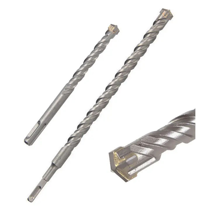 Carbide cross tips 6-25mm SDS Plus Max shank hammer drill bits with 4 cutter for concrete granite stone brick drilling