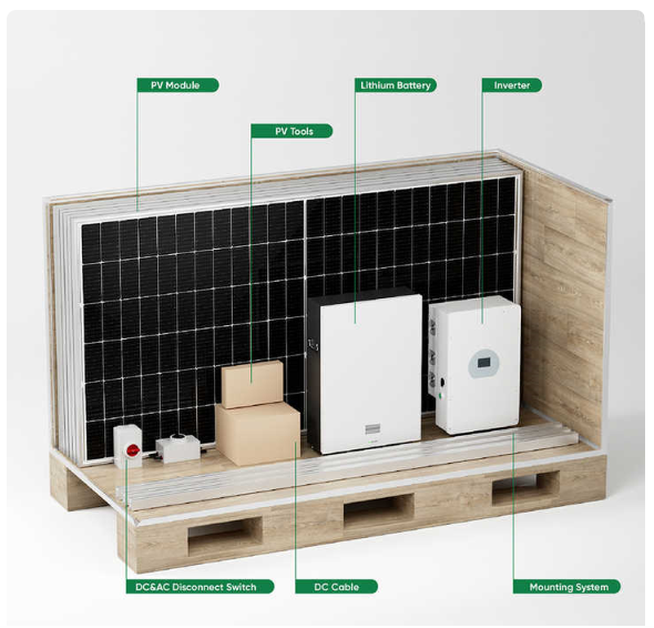 5kw Solar Power System 3-15kw Solar Panels System Generator Solar System Hybrid Inverter for Home