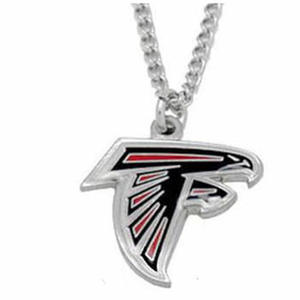 Esmalte equipo Logo deportes collar aleación enlace cadena Atlanta Falcons retroceso Logo 32 NFL fútbol ventilador colgante collar - Product Image 5