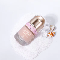 Flacon de fond de teint liquide de 30 ml (1 oz) en forme de capsule de qualité supérieure, flacon pompe pour sérum de soin de la peau imprimé à l'écran, nouvel emballage cosmétique personnalisé