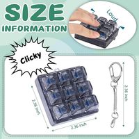 Clavier Fidget Toy, Fidget Clicker Keyboard Fidget Keychain, Bouton Fidget Cadeaux pour Adultes pour Soulager le Stress