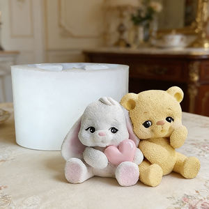 Moldes de Silicona 3D Personalizados con Forma de Oso con Lazo, Moldes para Bolas de Hielo para Decorar Pasteles de Fondant - Product Image 6