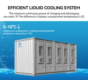 YULI 1Mwh 2Mwh 3Mwh sistem penyimpanan energi dirancang khusus DC570V ~ 1500V sistem penyimpanan energi baterai kontainer