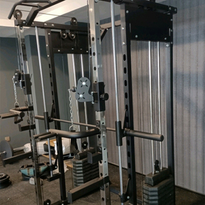 Equipo de Gimnasio en Casa, Máquina Smith Multifuncional de Acero para Sentadillas, Crossover de Cables, Duradera, para Entrenamiento Deportivo y Musculación - Product Image 6