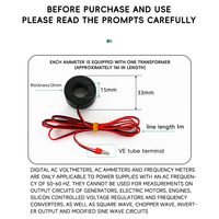 DIN 35mm Rail  Satu Fasa Tiga Fasa AC 80-500V 220V 380V Voltmeter Digital LED Modular Pengukur Amper Pengukur Frekuensi (Hz)