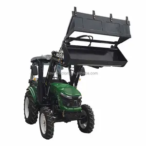 Mini tracteur tracteur à bout avant 55hp, machine compacte pour ferme et jardin, usage sur terre