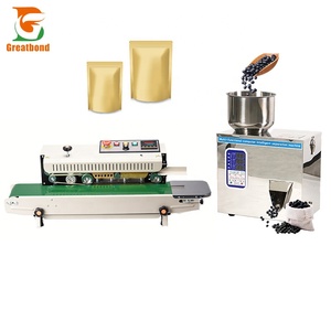 FR-900 100g 500g Desk Type PE Bag Coffee Bean Nut Heat Sealer Small Quantitative Filling Date Printer Horizontal Sealing Machine - Product Image 1