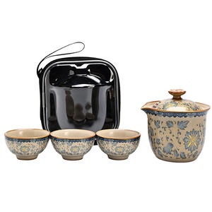 Retro Blue And White Kung Fu <b>Tea</b> <b>Set</b> With Lid Portable Travel Outdoor Use Ceramic Teapot And Cups <b>Set</b> For Business Gifts - Product Image 5