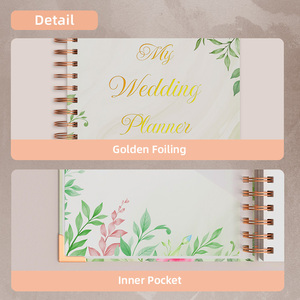 Sang trọng tùy chỉnh 2026 2027 xoắn ốc Wedding Planner cuốn sách và tổ chức với hộp - Product Image 3