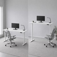 Bureau debout électrique moderne réglable en hauteur, programmable, ergonomique, en métal, pour la maison et le bureau, facile à assembler