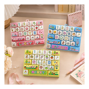 Alphabet Button Sensory Fidget Toy Portable Keyboard Stress Relief Clicker With 26 <b>Key</b> Layout Bag Pendant For Children - Product Image 6