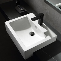 Robinet carré de canon gris foncé, mitigeur, neje, eau caliere, froid, Grifo, Lavabo