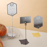 Clip publicitaire POP en métal pour gâteaux et pains, porte-étiquette de prix, support de présentation pour boulangerie et pâtisserie, porte-carte signalétique sur pied
