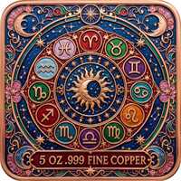 Barre en cuivre fin 999 de 5 oz, motif Zodiaque Scorpion en relief, avec finition UV résistante, symbole de Puissance et Transformation, artisanat métallique artistique, cadeaux
