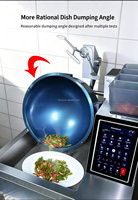 Wok industriel intelligent à agitation planétaire, équipement de cuisson commercial à alimentation automatique avec stockage d'assaisonnements