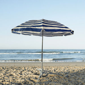 Sombrilla para exteriores, sombrilla para playa, rayas, jardín, patio, grande con logotipo imprimible, paraguas publicitario con azul y blanco - Product Image 1