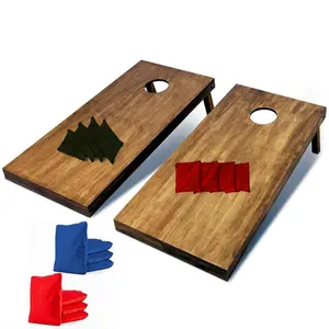 Gioco di tavole di mais in legno gioco LED in legno Cornhole Yard Sandbag Board mais Hole Bean Bag custodia per il trasporto sandbag board