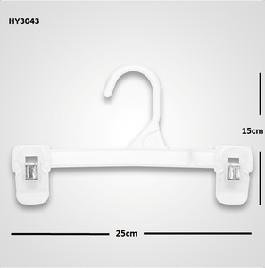 Hy-3043 Custom Size <b>Black</b> Plastic Hangers Flexible Clips High Quality Kids Garments Wardrobe Bathroom Hangers for Living Room - Product Image 1
