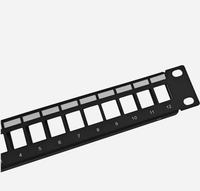 Modul Keystone 1U 10 Inch Kosong/Tanpa Kabel, Panel Patch UTP Kosong untuk Kabel Jaringan dan Pengkabelan Pusat Data