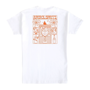 Camiseta Aperol Spritz blanca de manga corta con estampado gráfico de bebida de verano - Product Image 2