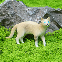 Mainan Model Hewan Simulasi Lintas Batas Seri Kucing untuk Kucing Siam, Ragdoll, Calico & Tanpa Bulu (Bahan PVC)