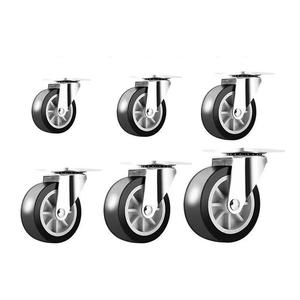 Ruedas giratorias pequeñas de PVC negro de 1,5 pulgadas, 2 pulgadas, 2,5 pulgadas, 40mm para polea de remolque - Product Image 1