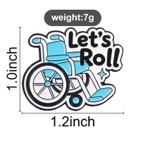 Épinglette en émail Positive Wheelchair avec slogan encourageant et motif de sensibilisation, badge métallique pour embellir les tenues quotidiennes