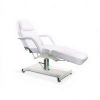 Lit de beauté pliable moderne en cuir véritable hydraulique personnalisable, éponge haute densité, utilisation en salon, clinique, ou à domicile, capacité 150 kg