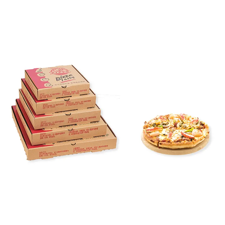 재활용 가능한 피자 상자 패키지 공급 업체 맞춤형 디자인 인쇄 포장 대량 저렴한 피자 상자 자신의 로고