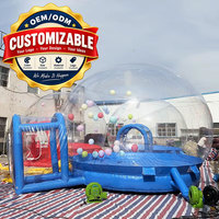 Dôme à bulles transparent personnalisable pour divertissement, tente événementielle imperméable, château gonflable, structure de jeux pour enfants