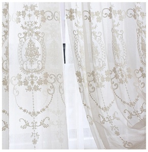 <span class=keywords><strong>Tende</strong></span> Romane Classiche Floreali Bianche per Finestre, <span class=keywords><strong>Tende</strong></span> <span class=keywords><strong>in</strong></span> <span class=keywords><strong>Tulle</strong></span> Ricamate Trasparenti - Product Image 6