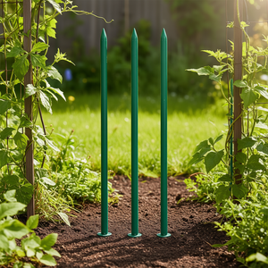 Picchetti per piante in acciaio verde con rivestimento in polipropilene per recinzioni, tralicci e cancelli, set da 30 - Product Image 2