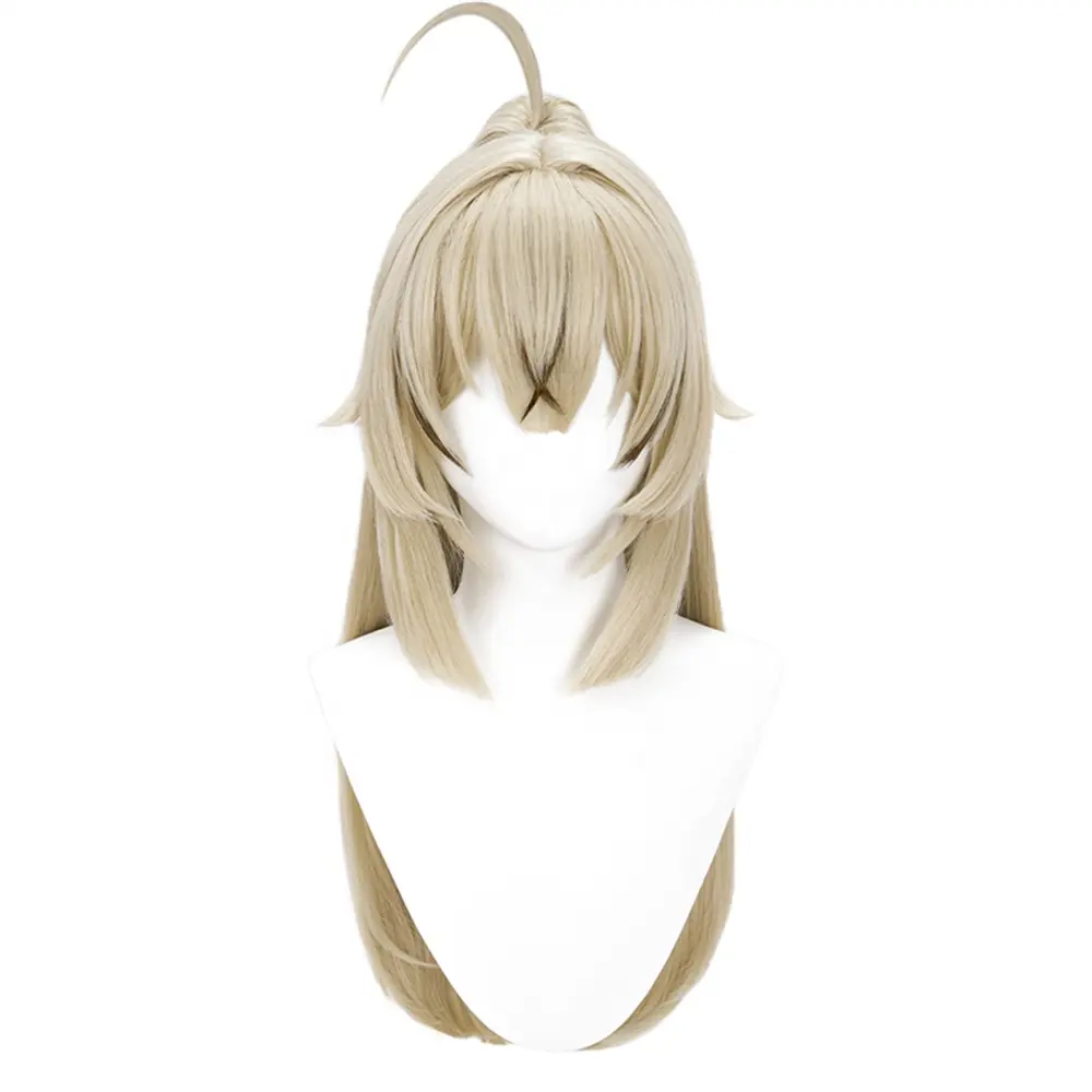 Trò Chơi Cosplay Tóc Giả Phụ Nữ Flaxen Dài Ponytails Tóc Tóc Giả 28Inch Phim Hoạt Hình Tóc Giả Với Những Tiếng Nổ Cho Vai Trò Chơi Đảng Prop