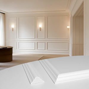 सफेद प्राइमेड पीएस मोल्डिंग खिड़की फ्रेम ट्रिम दरवाजा आवरण आधुनिक इंटीरियर दीवार सजावटी लाइन पॉलीस्टाइरीन वेन्स्कोटिंग पैनल - Product Image 6