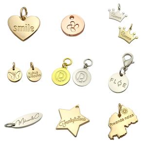 Fashion Design Engraved logo <strong>Custom</strong> <strong>Jewelry</strong> Tags Charms for Bracelet / Necklace - Product Image 5