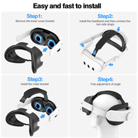 Elite tali kepala imersi VR dapat diatur komunikasi kabel kompatibel untuk Meta untuk Quest 3/3s permainan realitas Virtual esensial
