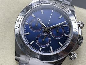 Reloj Mecánico de Lujo de la Mejor Calidad, Sumergible, 40 mm, Fábrica UFO, Acero 904L, Movimiento ETA 4131, 126509, Cronógrafo, Azul - Product Image 2