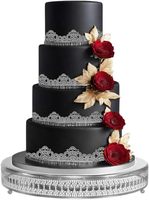 Support à gâteau en métal robuste avec un design élégant pour une utilisation professionnelle de la boulangerie ou des célébrations à la maison, idéal pour les petits et grands gâteaux
