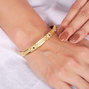 Beautiful Design Sterling <b>Silver</b> Gold Plated Trendy <b>Beaded</b> Tourmaline Charm <b>Bracelet</b> for Women Engagement Gift Party Occasion - Product Image 3