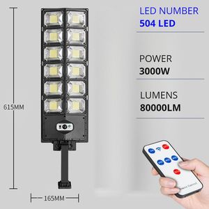 Chiếu sáng ngoài trời hàng tăng gấp đôi 504 <span class=keywords><strong>LED</strong></span> năng lượng mặt trời cảm biến lũ ánh sáng công suất cao Đèn sân vườn 12 giờ điều chỉnh năng lượng mặt trời đèn đường - Product Image 4