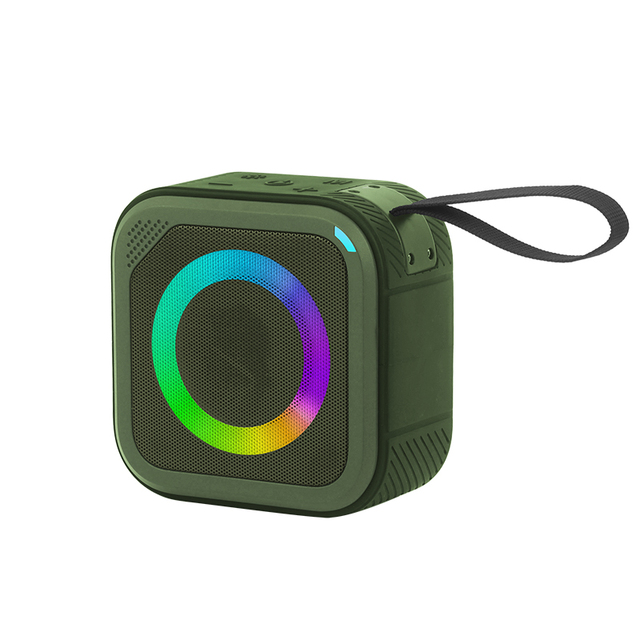 T103 Portable Outdoor Blue-tooth 5.4 Speaker, IPX7 Waterproof Wireless Speaker with RGB Light, TWS for Camping Shower Party