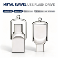 Clé USB 3.0 rotative personnalisée avec logo, de 1 Go à 512 Go, OTG 2.0, en métal, nouveau stock, gadgets électroniques en gros