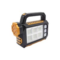 Linterna LED Solar Portátil, Banco de Energía de Emergencia, Reflector COB, Linterna de Patrulla para Exteriores, Linterna Recargable para Camping y Pesca