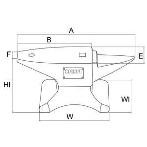 Équipement d'atelier, mors et enclumes, enclume en fonte Fervi - Product Image 1