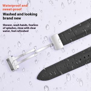 Bracelets de montre en silicone simili cuir pour Samsung Huawei et montres universelles de 22 mm, boucle magnétique à dégagement rapide - Product Image 2