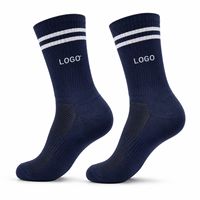 Chaussettes de cyclisme personnalisées avec logo, chaussettes de sport athlétiques respirantes en maille avec coussinets, chaussettes de vélo OEM en gros