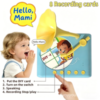 Juguete educativo de plástico para niños, reproductor de música, gramófono, tarjetas de rompecabezas con cuentos para la educación temprana