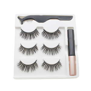 3 paires de Faux Cils magnétiques faits à la main en vison, <span class=keywords><strong>Eyeliner</strong></span> magnétique, ensemble de maquillage de beauté, Faux Cils courts, sans colle - Product Image 2