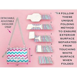 Seco y cómodo muselina cuidado del bebé infantil plegable niños <span class=keywords><strong>cambiador</strong></span> bolsa de almacenamiento multiusos - Product Image 5