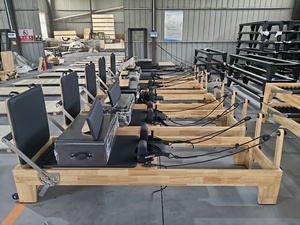 เครื่องพิลาทิสรีฟอร์เมอร์ไม้โอ๊ค<span class=keywords><strong>ไทย</strong></span>เกรดเชิงพาณิชย์สำหรับสตูดิโอ พร้อมระบบส<span class=keywords><strong>ป</strong></span>ริงปรับได้ รับน้ำหนักได้ 200 กก. - Product Image 6